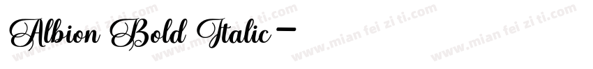 Albion Bold Italic字体转换